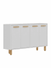 Evila Sideboard "Venedik" in Weiß - (B)120 x (H)73,6 x (T)29,6 cm