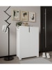 Evila Schoenenkast wit - (B)60 cm - (H)97 cm - (D)34 cm