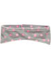 Playshoes Fleece-Stirnband in Grau/ Rosa