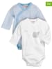Playshoes 2er-Set: Bodys in Hellblau/ Weiß
