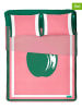 Benetton 4-delige beddengoedset lichtroze/groen