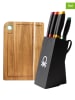 Benetton 9tlg. Messerblock-Set in Hellbraun/ Schwarz