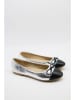 Bellucci Ballerinas in Silber/ Schwarz