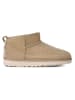 UGG Leder-Boots "Classic Ultra Mini Biarritz" in Beige