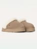 UGG Leder-Hausschuhe "Disquette" in Beige