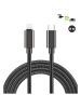 SWEET ACCESS USB-C-Lightning-Kabel in Schwarz - (L)2 m