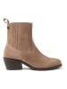 Lazamani Leder-Stiefeletten in Taupe
