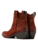 Lazamani Leder-Stiefeletten in Orange