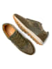 Lazamani Leder-Sneakers in Khaki/ Braun