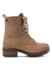 Lazamani Leder-Boots in Taupe