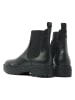 Lazamani Leder-Chelsea-Boots in Schwarz