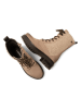 Lazamani Leder-Boots in Beige