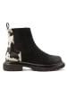 Lazamani Leren boots zwart/wit