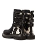 Lazamani Leder-Boots in Schwarz/ Weiß