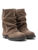Lazamani Leder-Boots in Taupe