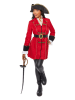 amscan 3tlg. Kostüm "Piratenkapitänin" in Rot