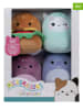 Squishmallows 4-delige set:pluchen figuren"Carl, Yollie, Javari, Tudor"- vanaf 3 jaar-(H)15 cm
