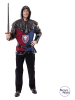 Party x People 2-delig kostuum "Ritter Artus" blauw/rood/zwart