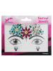 Party x People Zelfklevende gezichtskristallen "Festival Flowers" meerkleurig