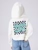 name it Hoodie "Tara" cyaan/wit