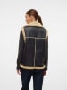 Vero Moda Kunstlederweste "Peggy" in Schwarz/ Beige