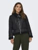 ONLY Kunstlederjacke in Schwarz
