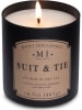 Colonial Candle Duftkerze "Suit & Tie" in Schwarz - 467 g