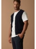 Perfect Cashmere Kasjmieren gilet "Arthur" donkerblauw