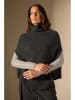 Perfect Cashmere Kasjmieren poncho "Gache" antraciet