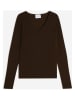 Perfect Cashmere Kaschmir-Pullover "Shannon" in Dunkelbraun