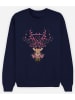 WOOOP Sweatshirt "Spring Deer" donkerblauw