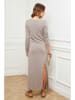 So Cachemire Strickkleid "Abalone" in Taupe