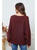 So Cachemire Trui "Adandine" bordeaux/beige