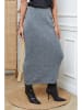 So Cachemire Gebreide rok "Doristo" grijs