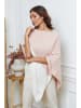 So Cachemire Poncho "Kordeva" in Rosa/ Weiß