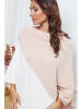 So Cachemire Poncho "Kordeva" in Rosa/ Weiß