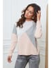 So Cachemire Pullover "Lanos" in Rosa/ Grau/ Weiß