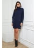 Joséfine Sukienka dzianinowa "Warren" w kolorze granatowym