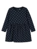 name it Jurk "Vivia" donkerblauw/wit