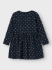 name it Jurk "Vivia" donkerblauw/wit