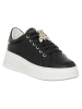 Patrizia Pepe Leder-Sneakers in Schwarz