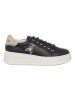 Patrizia Pepe Leder-Sneakers in Schwarz/ Gold