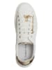 Patrizia Pepe Leder-Sneakers in Weiß/ Gold