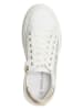 Patrizia Pepe Leder-Sneakers in Weiß/ Gold