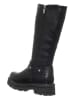 Patrizia Pepe Leder-Winterstiefel in Schwarz
