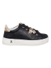 Patrizia Pepe Leder-Sneakers in Schwarz/ Gold