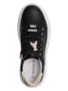 Patrizia Pepe Leder-Sneakers in Schwarz/ Gold
