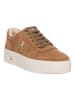 Patrizia Pepe Leder-Sneakers in Hellbraun