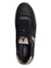Patrizia Pepe Leder-Sneakers in Schwarz/ Gold