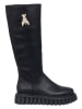 Patrizia Pepe Leder-Stiefel in Schwarz